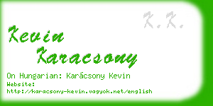 kevin karacsony business card