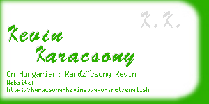 kevin karacsony business card